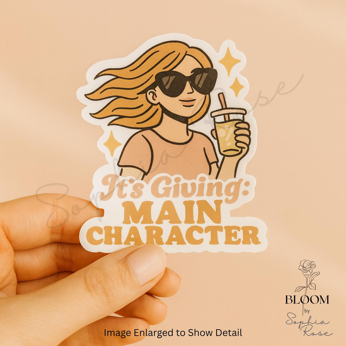 Main Character Aesthetic Sticker – Matte Vinyl Die-Cut Decal — photo 3