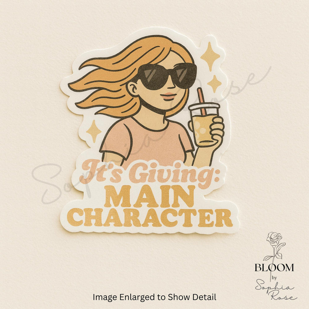 Main Character Aesthetic Sticker – Matte Vinyl Die-Cut Decal — photo 1
