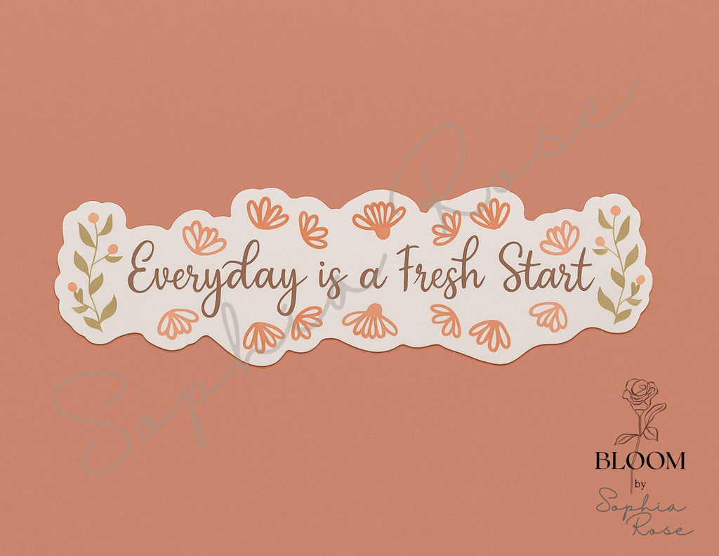 Fresh Start Floral Vinyl Decal Sticker — photo 1