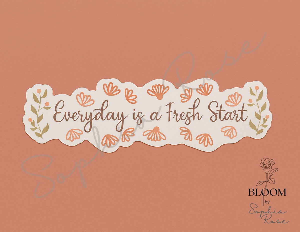 Fresh Start Floral Vinyl Decal Sticker — photo 1
