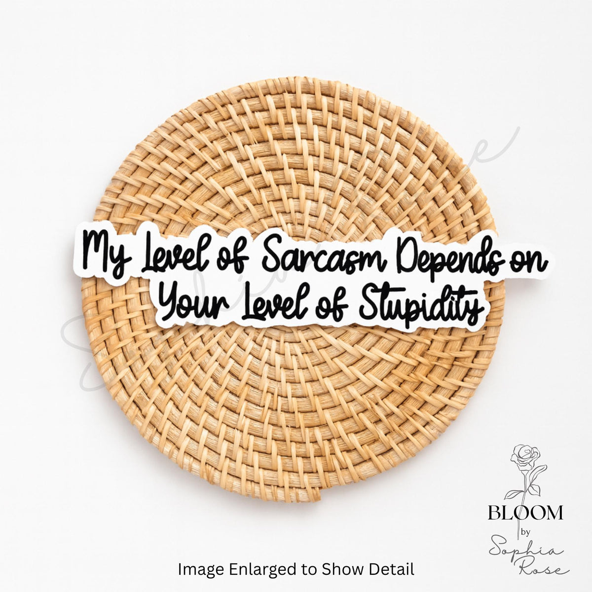 Sarcastic Sticker - My Sarcasm Depends on Your Stupidity — photo 3