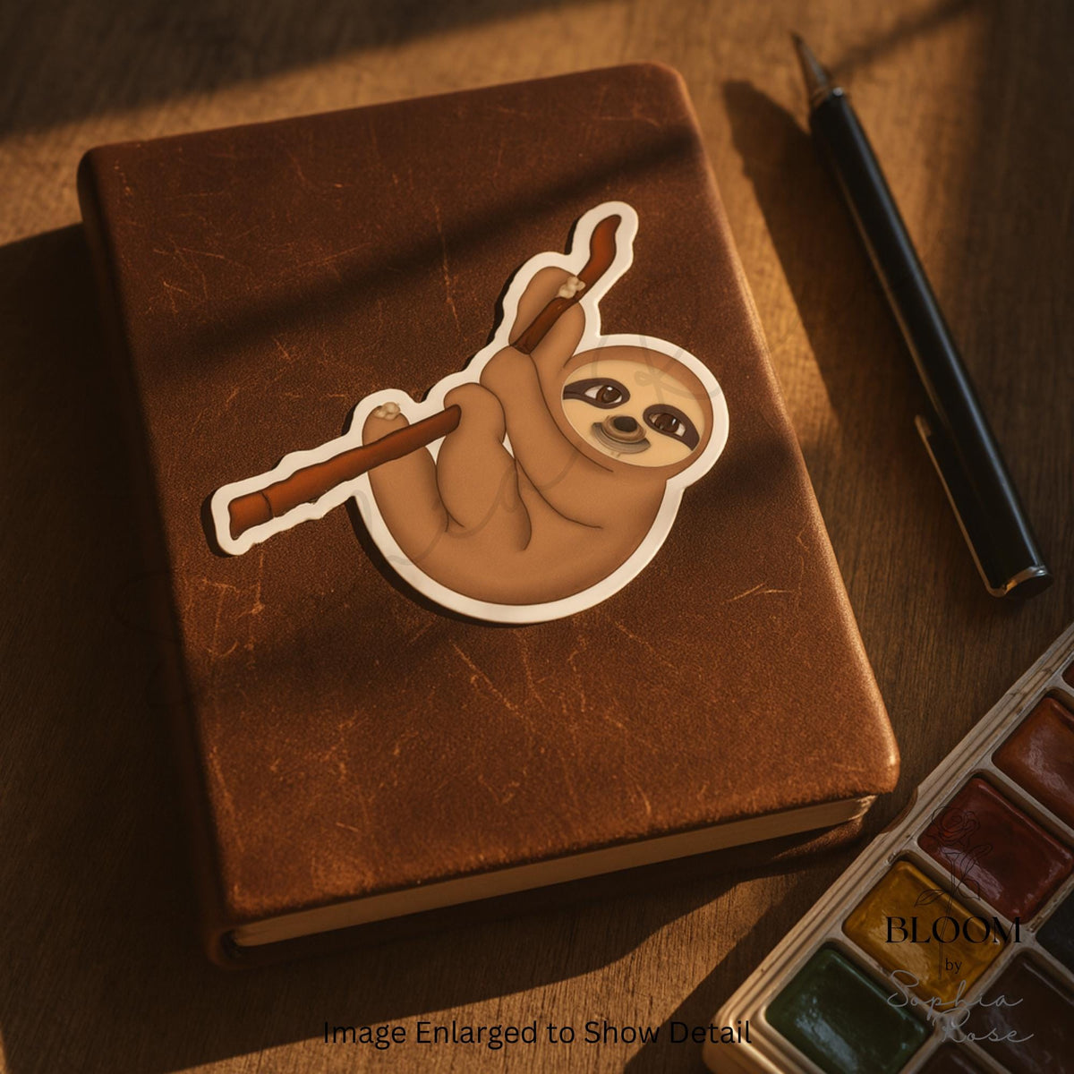 Cozy Sloth Sticker, Cute Animal Decal, Laptop, Journal — photo 2
