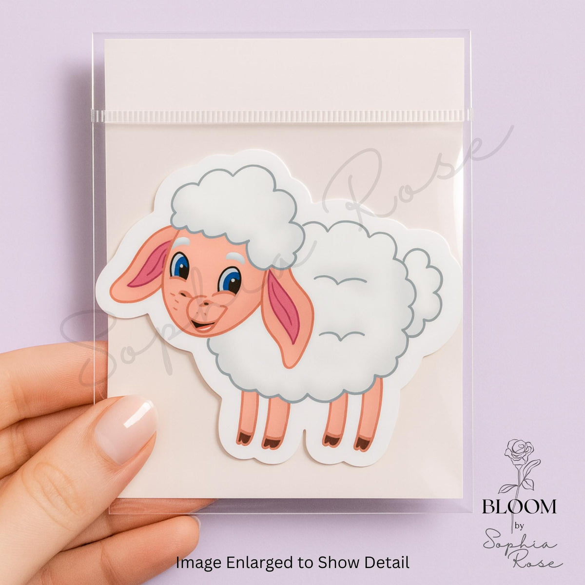 Adorable Sheep Vinyl Sticker – Cottagecore Farm Animal — photo 3