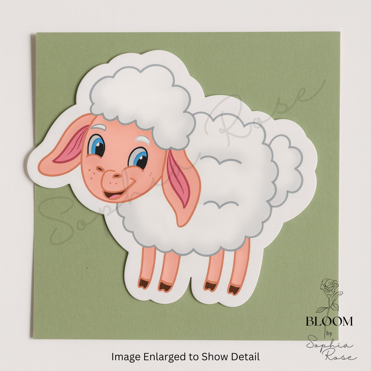 Adorable Sheep Vinyl Sticker – Cottagecore Farm Animal — photo 2