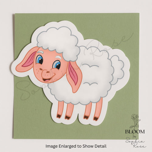 Adorable Sheep Vinyl Sticker – Cottagecore Farm Animal — photo 2