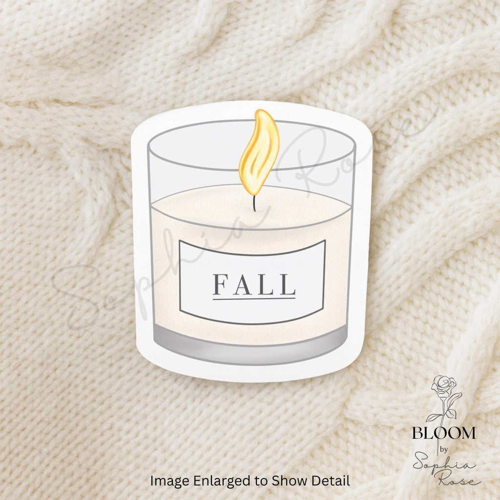 Cozy Fall Candle Sticker | Autumn Vinyl Decal — photo 3