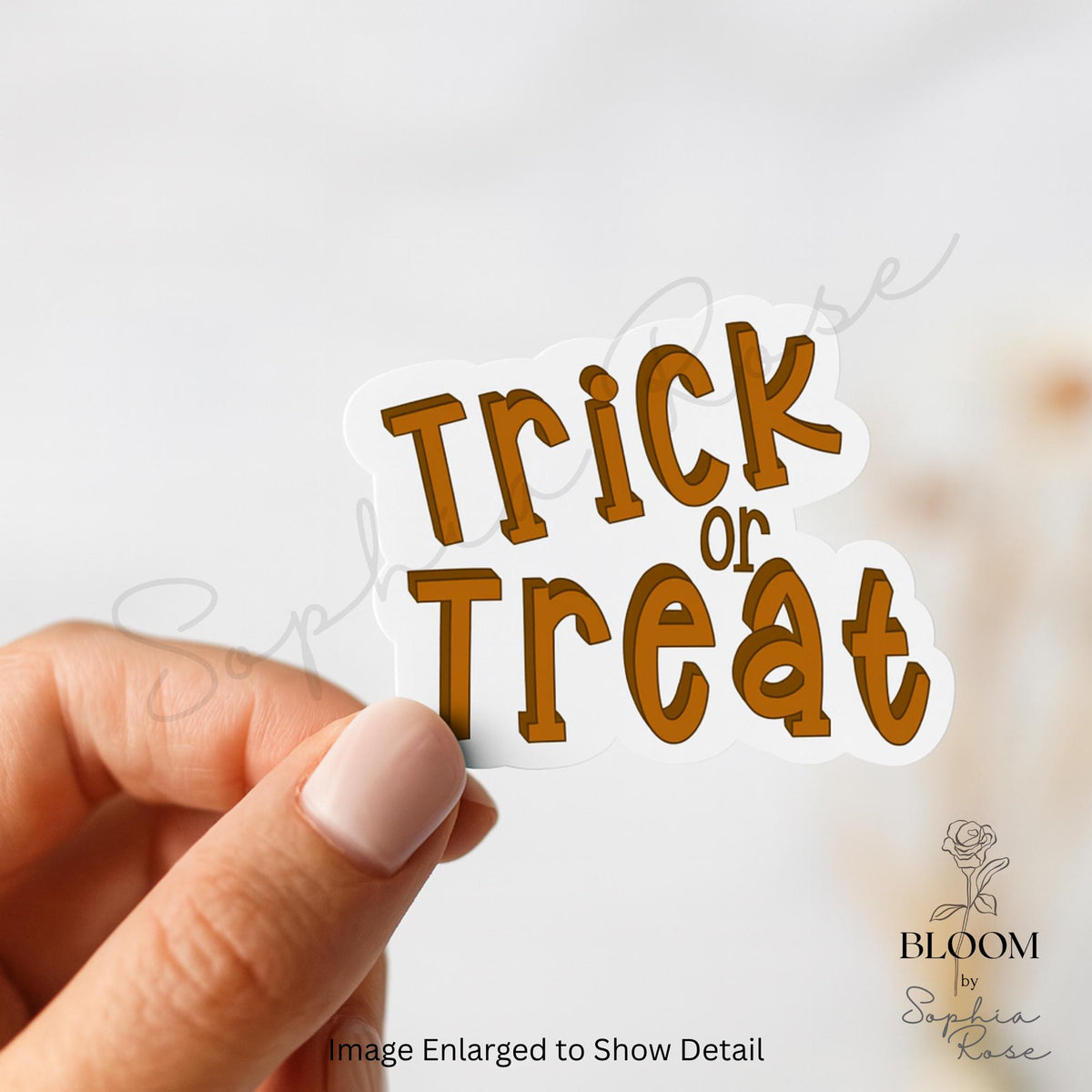 Trick or Treat Vinyl Sticker | Halloween Fall Decor — photo 3