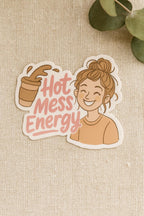 Hot Mess Energy Sticker: Funny Waterproof Vinyl Decal — photo 4