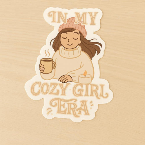 Cozy Girl Era Sticker – Aesthetic Matte Vinyl, Laptop Decal — photo 1