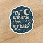 The Universe Has My Back – Celestial Affirmation Sticker — photo 3