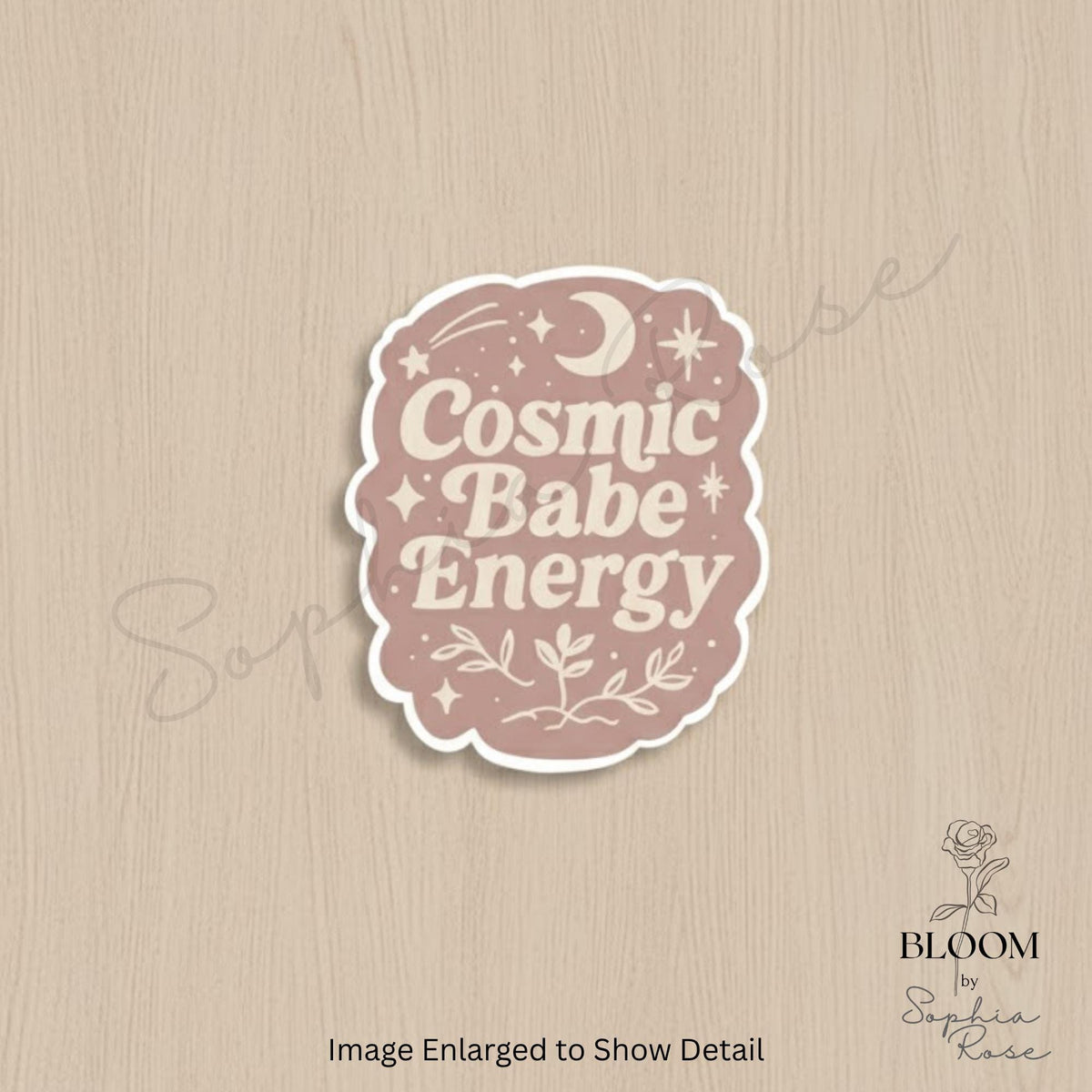 Cosmic Babe Energy Sticker: Retro Celestial Vinyl Decal — photo 3