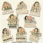 Retro Sass Sticker Collection, Vinyl Matte Sticker, Set of 8 Stickers — photo 1