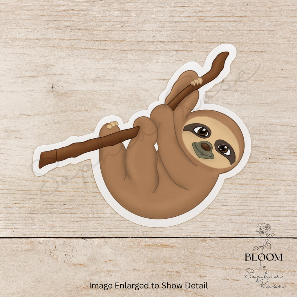 Cozy Sloth Sticker, Cute Animal Decal, Laptop, Journal — photo 3