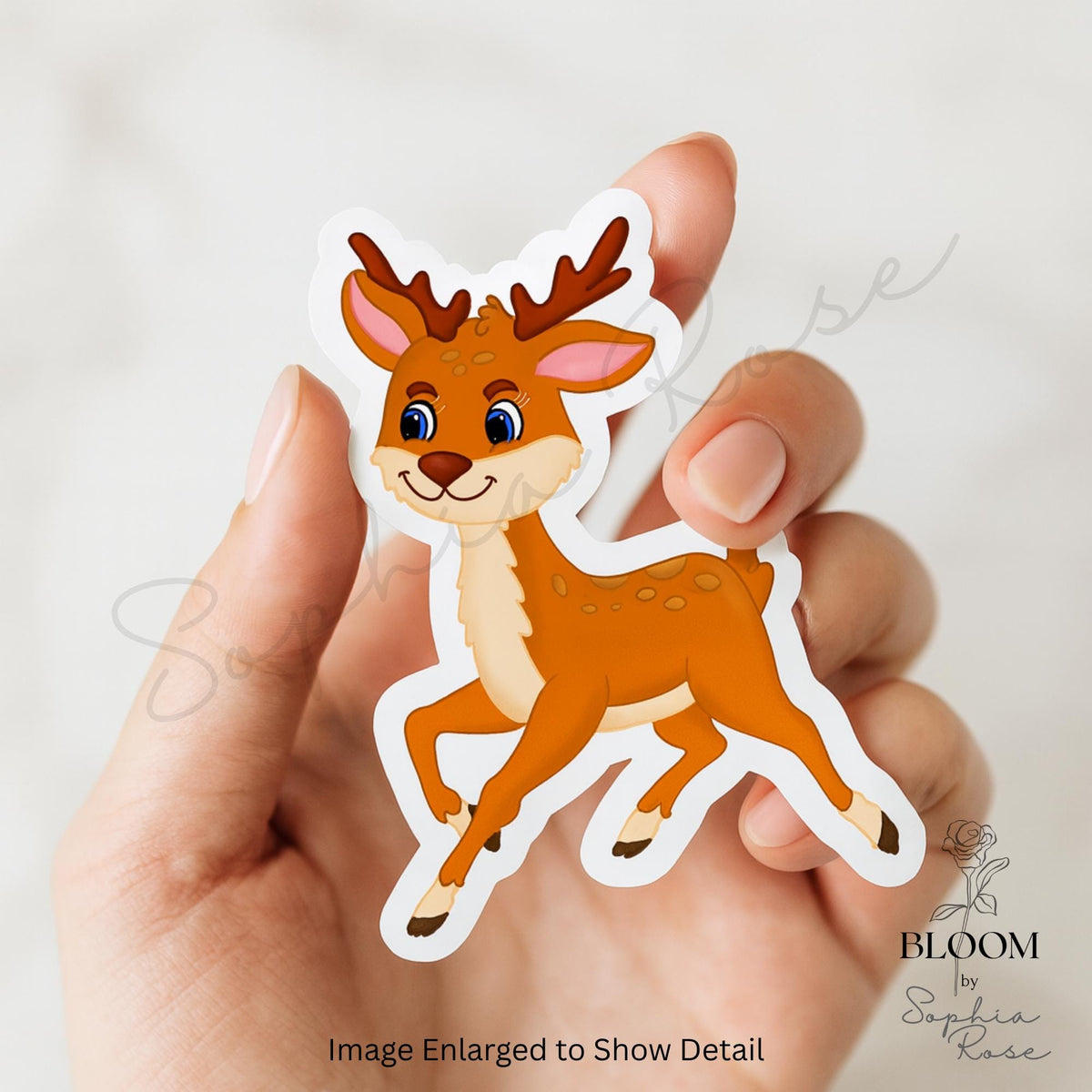 Cute Fawn Sticker | Baby Deer Vinyl Decal | Woodland Nursery Decor — photo 1