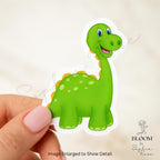 Green Brontosaurus Sticker | Happy Dinosaur Decal, Kids Decor — photo 1