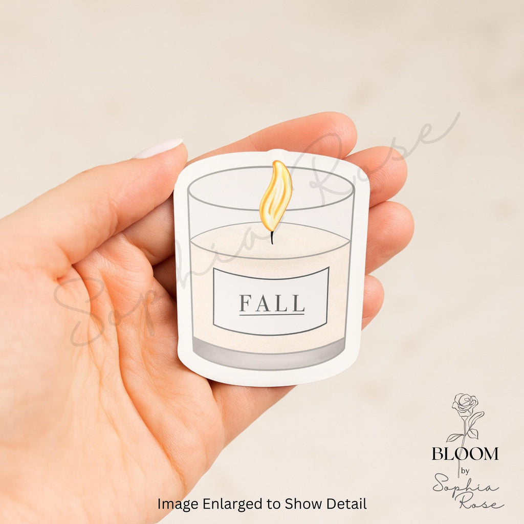 Cozy Fall Candle Sticker | Autumn Vinyl Decal — photo 2