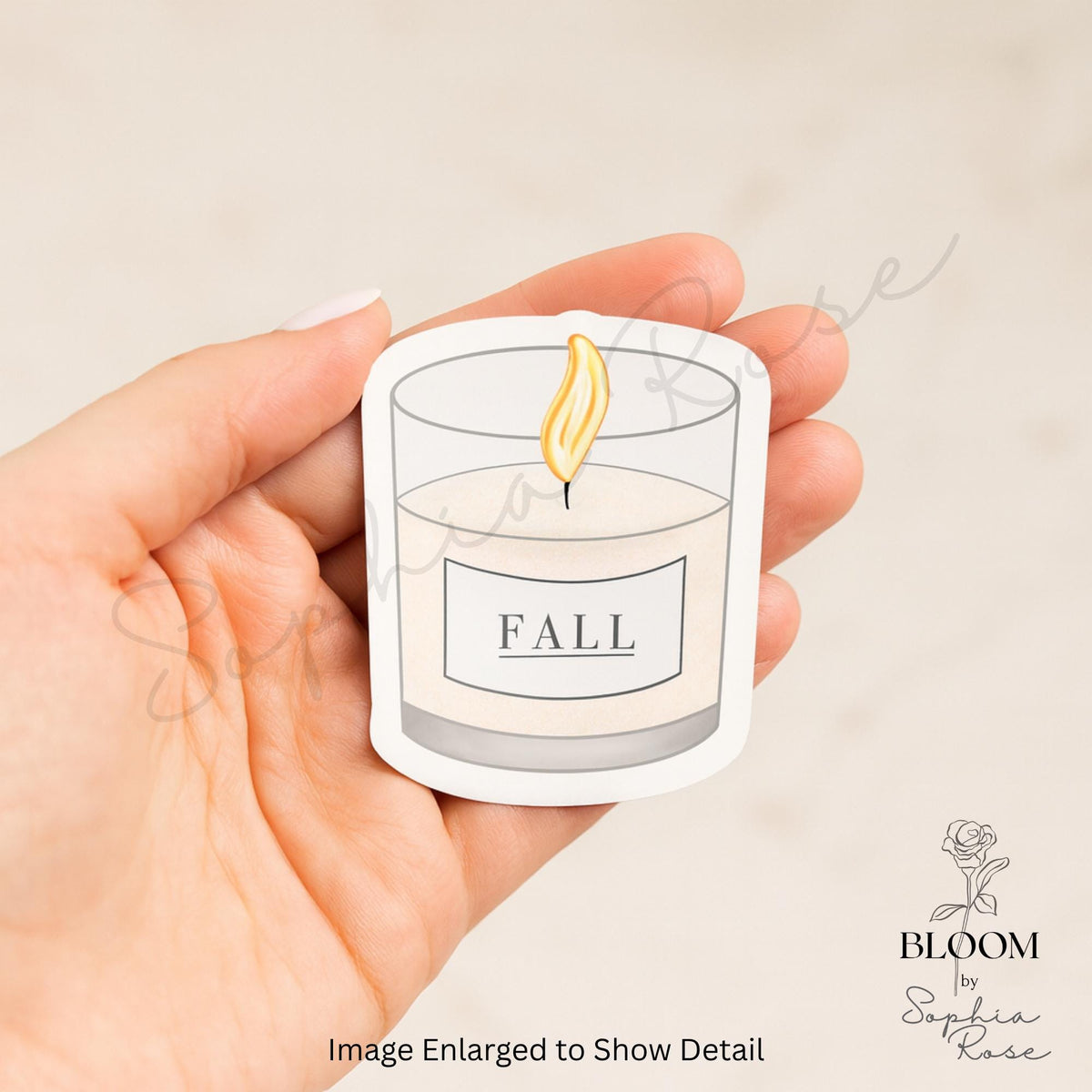 Cozy Fall Candle Sticker | Autumn Vinyl Decal — photo 2