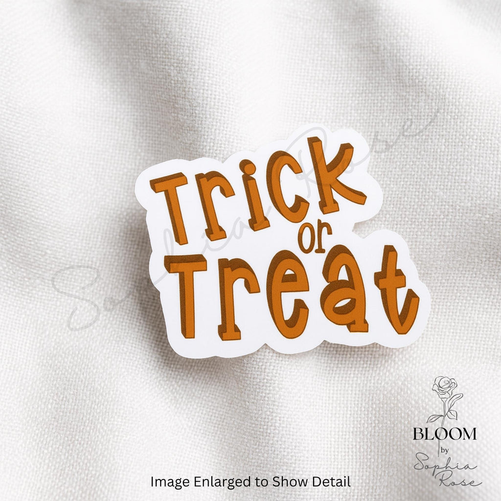 Trick or Treat Vinyl Sticker | Halloween Fall Decor — photo 2