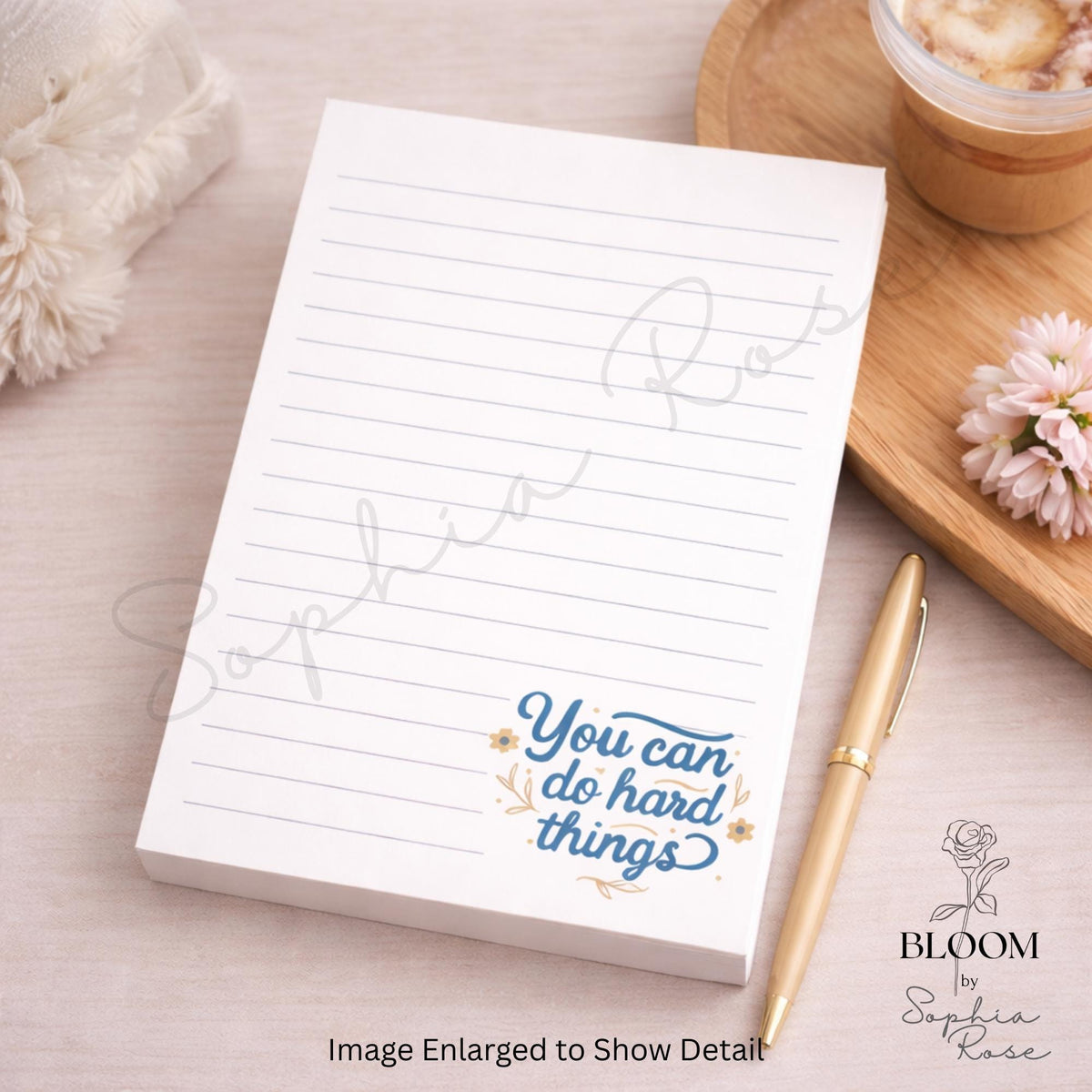 Motivational Lined Notepad | You Can Do Hard Things, 5x7 Daily Notes — photo 2