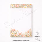 Floral Notes Notepad | Perforated Notepad 5x7 | Pretty Flower Desk Pad | Tear Off Notes Pad | Gift for Her — photo 1