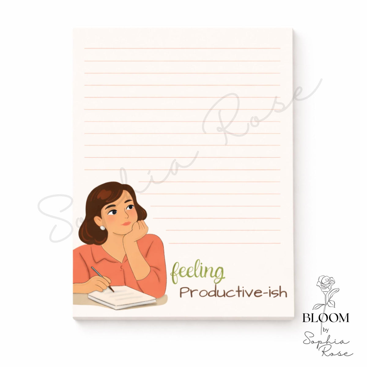 Funny Notepad | 5x7 Lined Notepad | Productivity Humor Desk Pad | Cute Illustrated To-Do Notepad | Gift for Busy Women — photo 5