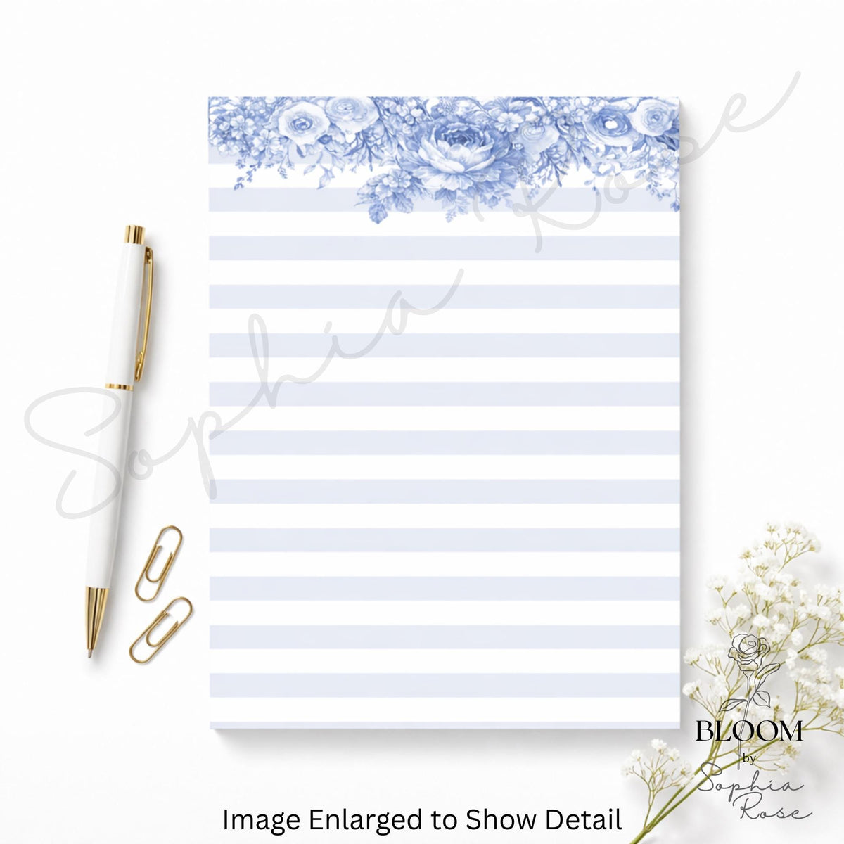 Floral Lined Notepad | Cottagecore Stationery Gift, 5x7 50-Page — photo 4