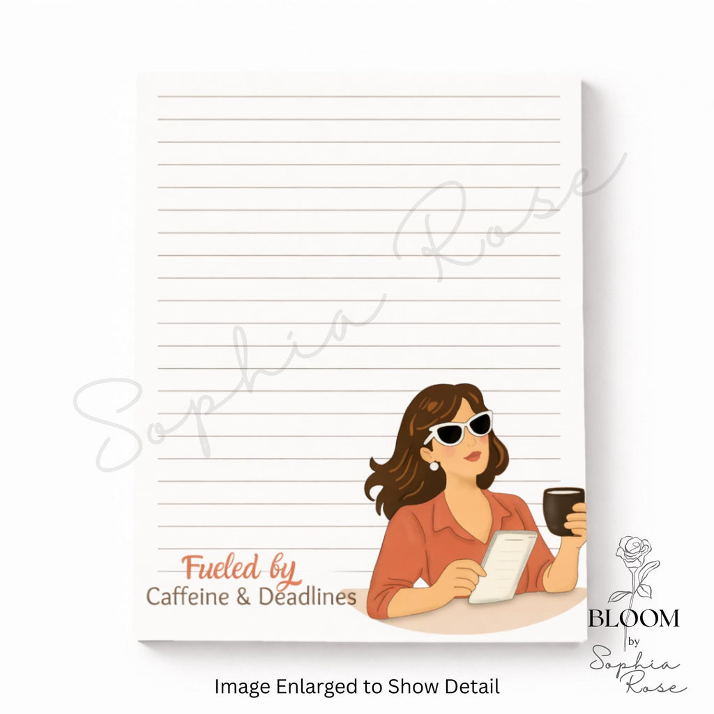Funny Notepad | 5x7 Lined Notepad | Productivity Humor Desk Pad | Cute Illustrated To-Do Notepad | Gift for Busy Women — photo 1