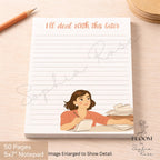 Funny Notepad | 5x7 Lined Notepad | Productivity Humor Desk Pad | Cute Illustrated To-Do Notepad | Gift for Busy Women — photo 6