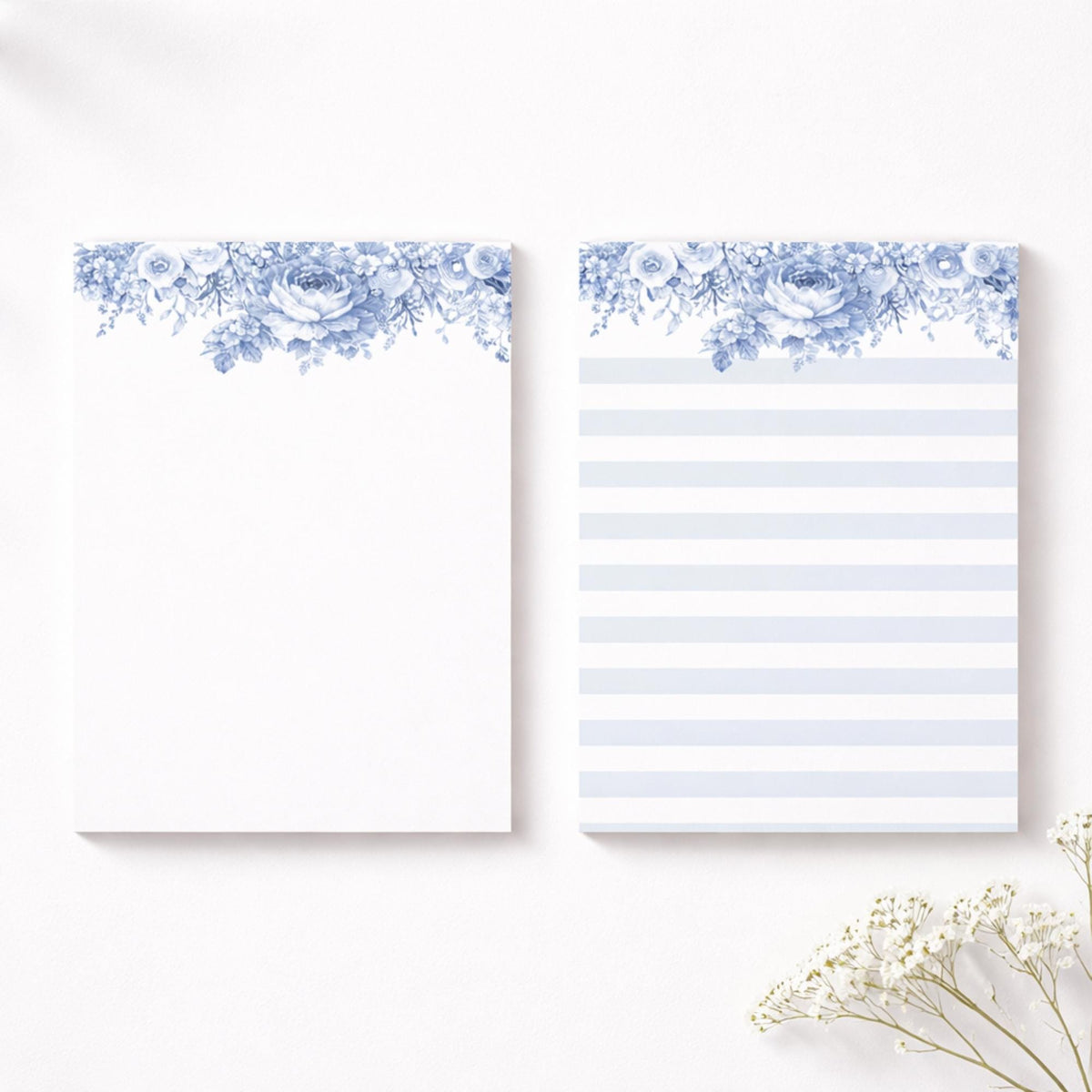 Floral Lined Notepad | Cottagecore Stationery Gift, 5x7 50-Page — photo 1