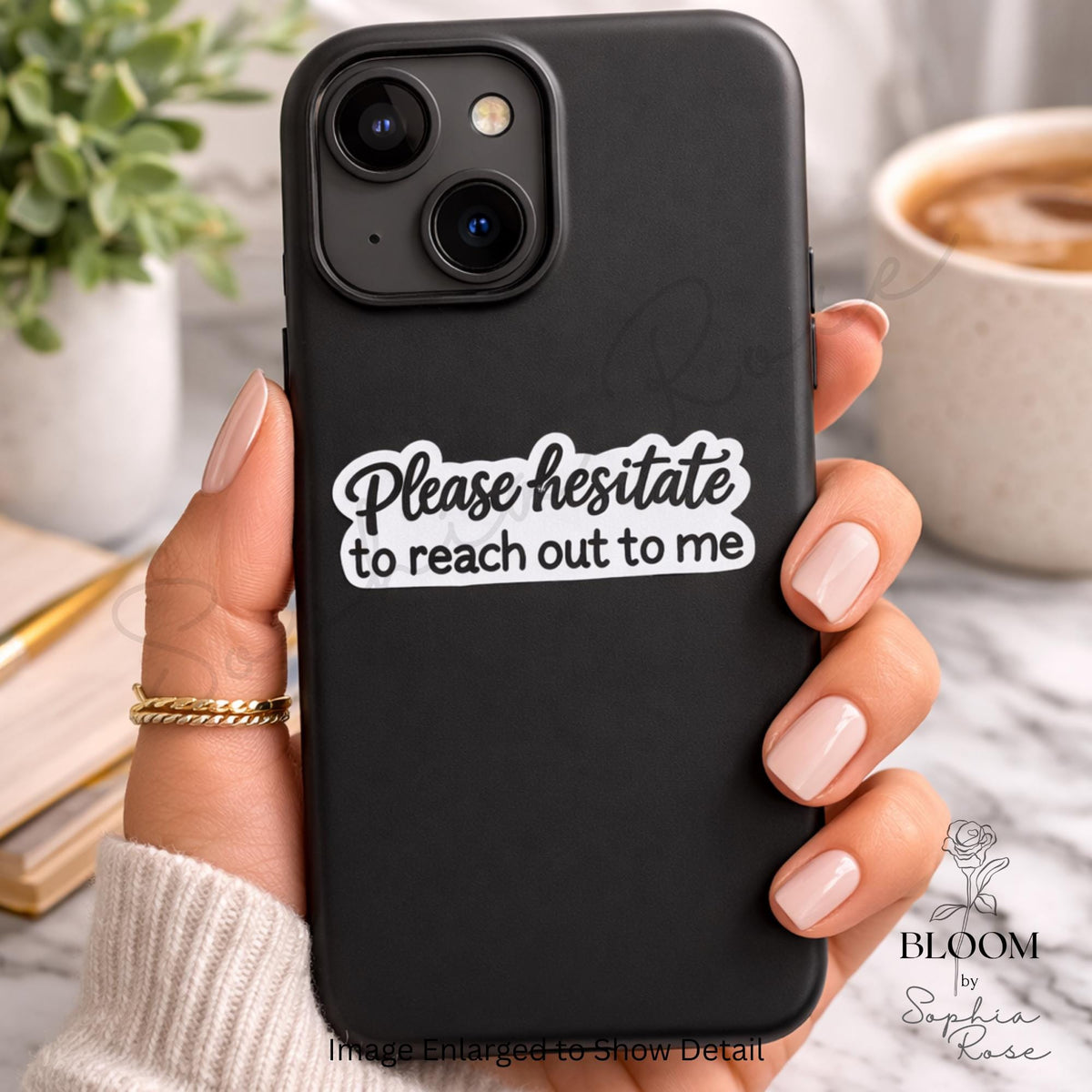 Please Hesitate to Reach Out Sticker | Funny Introvert Vinyl Decal — photo 4