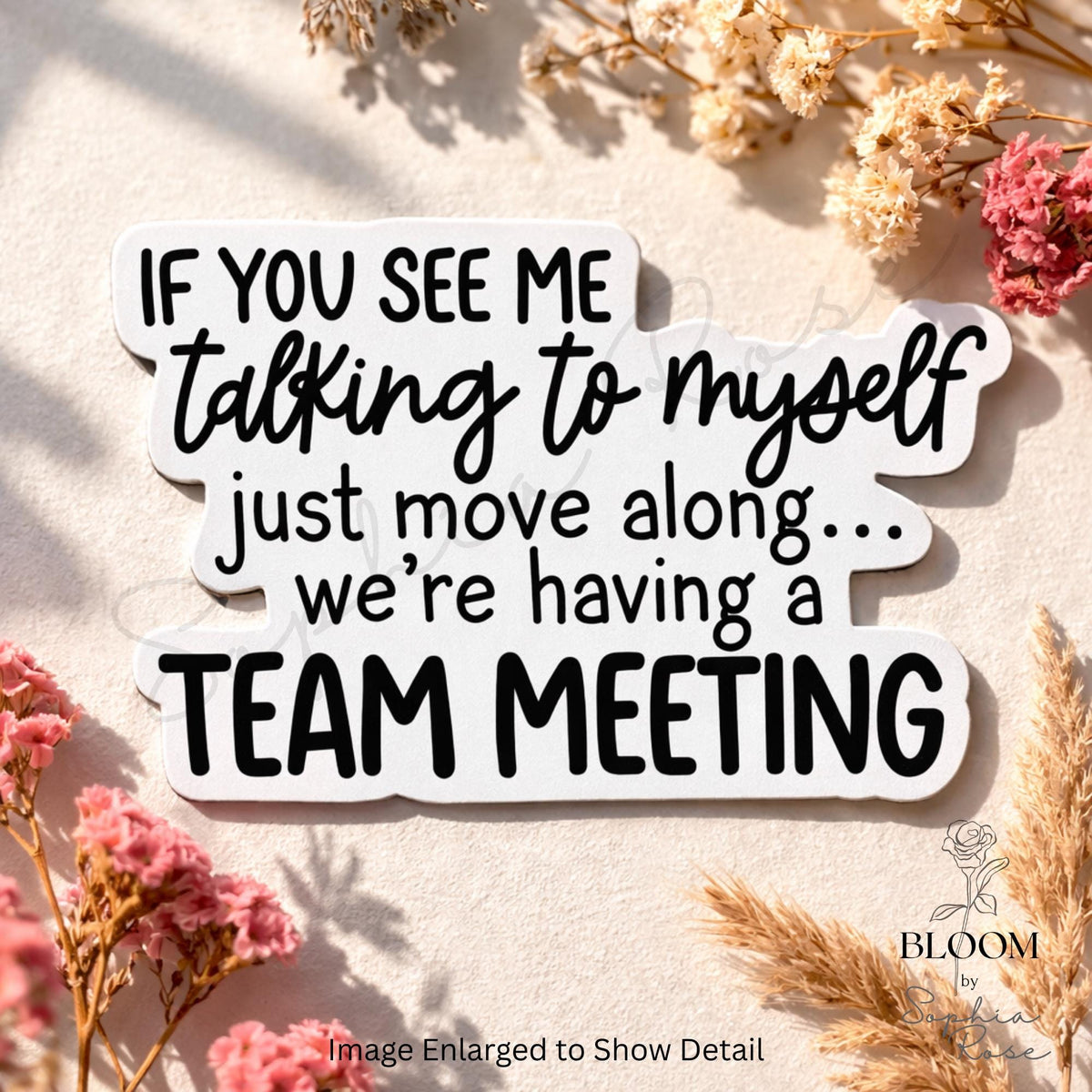 Laptop Sticker, Team Meeting Introvert Humor, Sarcastic Office Quote Vinyl — photo 3