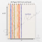 Watercolor Stripe Notepad, 80 Sheets, Top-Bound Journal, Desk Stationery — photo 4