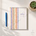 Watercolor Stripe Notepad, 80 Sheets, Top-Bound Journal, Desk Stationery — photo 1