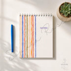 Watercolor Stripe Notepad, 80 Sheets, Top-Bound Journal, Desk Stationery — photo 1