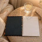 Dark Floral Spiral Notebook with Dividers, Vintage Botanical Journal, 160 Lined Sheets — photo 3