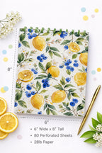 Lemon Blueberry Watercolor Notepad 6x8, Perforated Writing Notebook — photo 5
