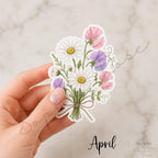 Birth Month Flower Bouquet Stickers | Hand-Illustrated Botanical Wildflower Art — photo 8