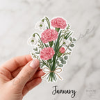 Birth Month Flower Bouquet Stickers | Hand-Illustrated Botanical Wildflower Art — photo 5