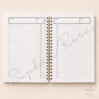 Wildflower B5 Notebook, Gold Wire-Bound Floral Journal, Embroidered-Look Cover — photo 4