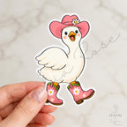 Cute Goose Vinyl Stickers, Silly Goose Die-Cut Decals, choose one or set of 6 — photo 2