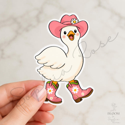 Cute Goose Vinyl Stickers, Silly Goose Die-Cut Decals, choose one or set of 6 — photo 2