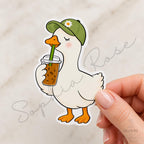 Cute Goose Vinyl Stickers, Silly Goose Die-Cut Decals, choose one or set of 6 — photo 4
