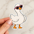 Cute Goose Vinyl Stickers, Silly Goose Die-Cut Decals, choose one or set of 6 — photo 3