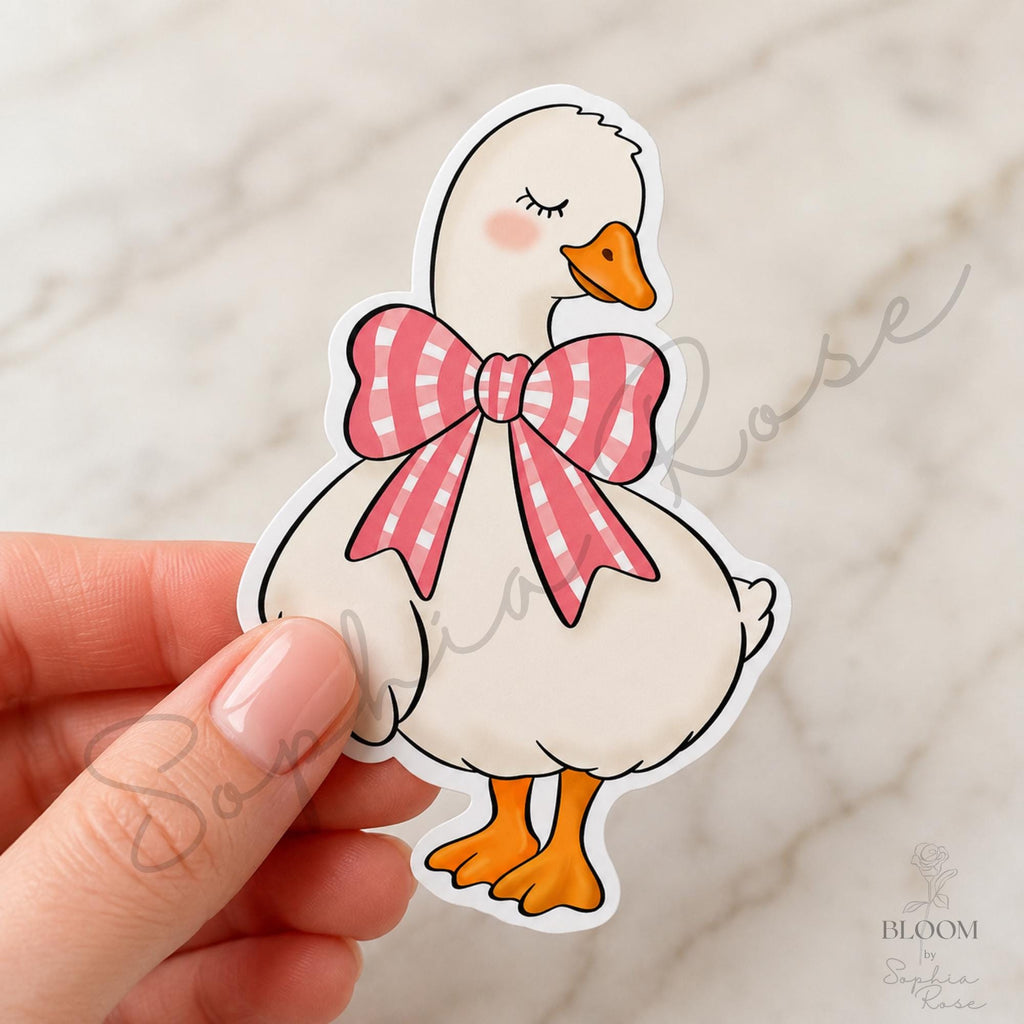 Cute Goose Vinyl Stickers, Silly Goose Die-Cut Decals, choose one or set of 6 — photo 7