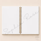 Wildflower B5 Notebook, Gold Wire-Bound Floral Journal, Embroidered-Look Cover — photo 3