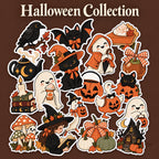 Halloween Sticker Set of 18, Cute Ghosts, Black Cats & Pumpkins, Cozy Fall Sticker Bundle, 3, 4 or 5 Inch — photo 1
