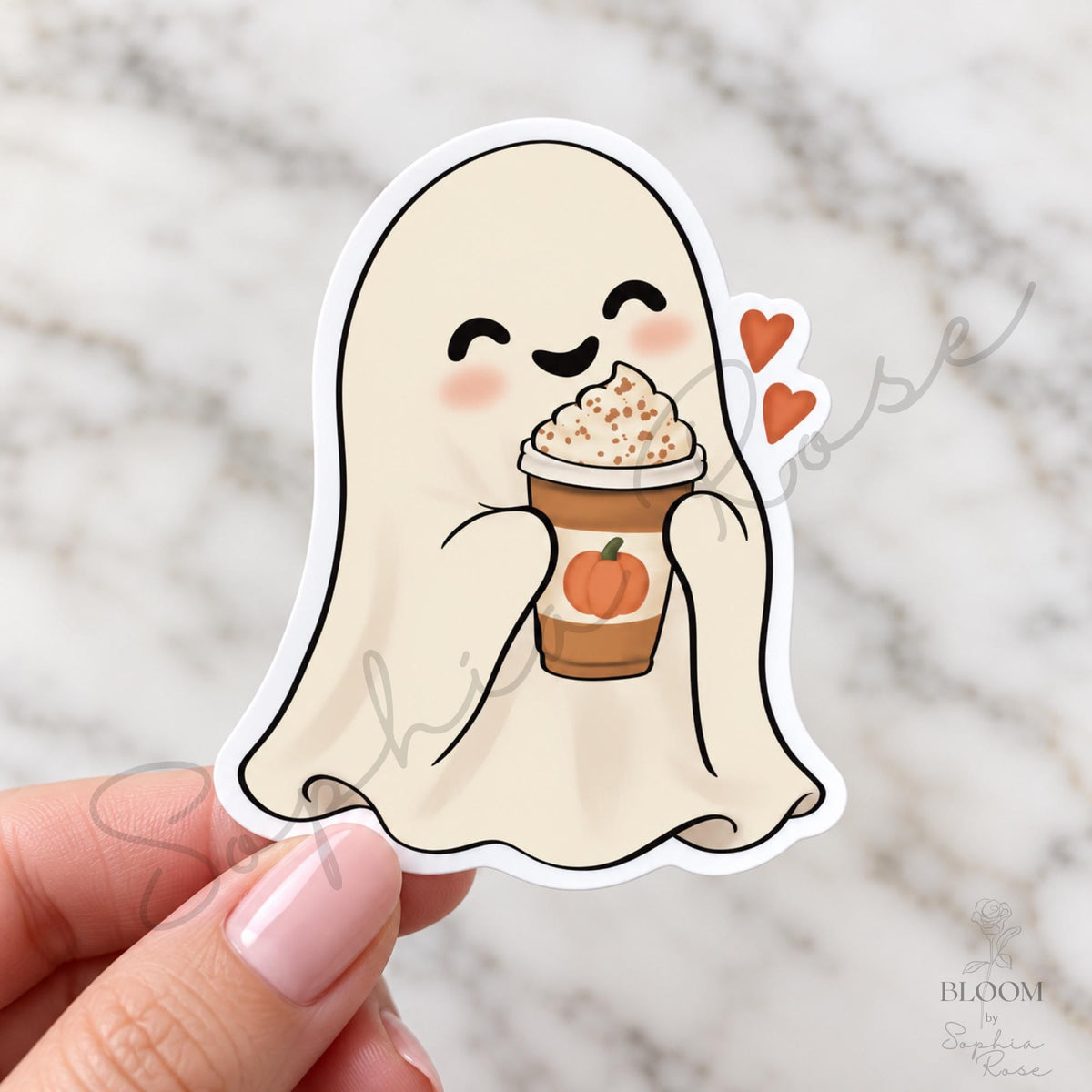 Halloween Sticker Set of 18, Cute Ghosts, Black Cats & Pumpkins, Cozy Fall Sticker Bundle, 3, 4 or 5 Inch — photo 4