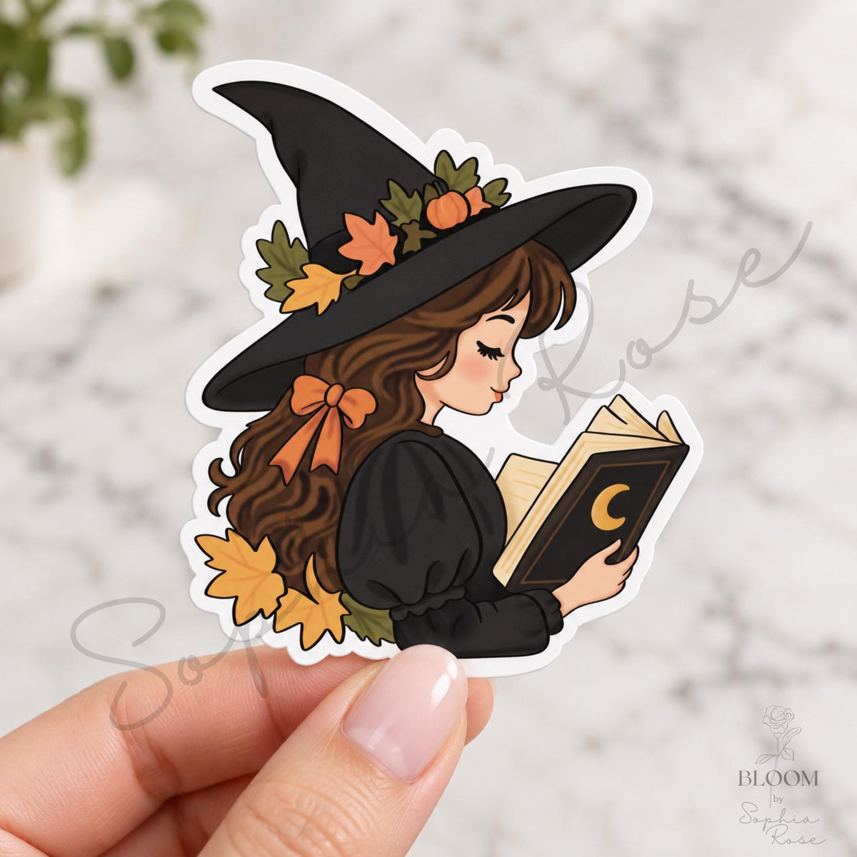 Halloween Sticker Set of 18, Cute Ghosts, Black Cats & Pumpkins, Cozy Fall Sticker Bundle, 3, 4 or 5 Inch — photo 2