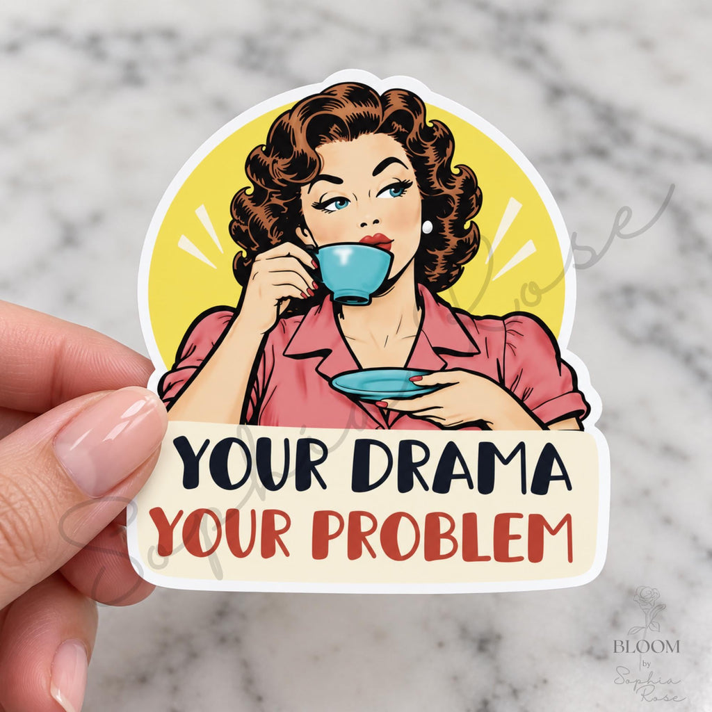 Sarcastic Retro Women Stickers, 12 Designs, 3–5 Inch, Singles or Full Set — photo 2