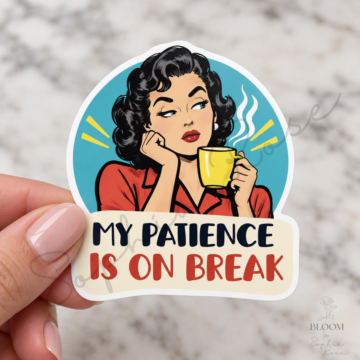Sarcastic Retro Women Stickers, 12 Designs, 3–5 Inch, Singles or Full Set — photo 7